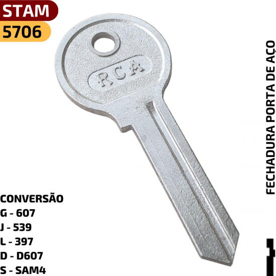 CONVERS�O DO C�DIGO RCA

G - 607

J - 539

L - 397

D - D607

S - SAM4