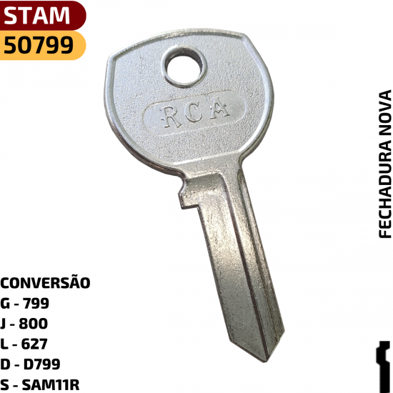 Convers�o do C�digo RCA:

G - 799

J - 800

L - 627

D - D799

S - SAM11R