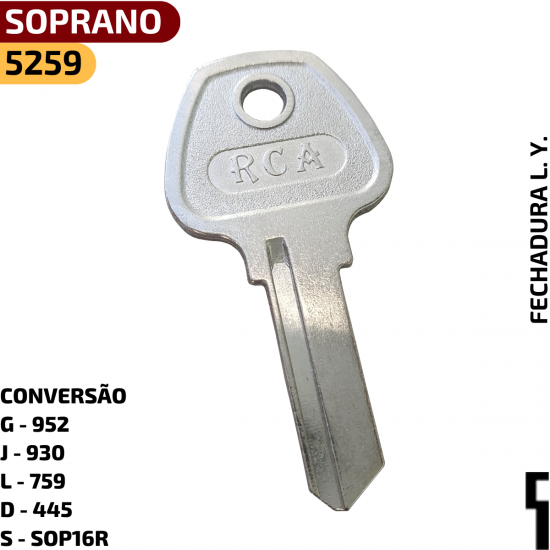 Convers�o do C�digo RCA:

G - 952

J - 930

L - 759

D - 445

S - SOP16R