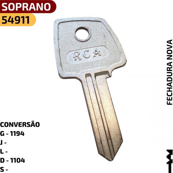 Convers�o do C�digo RCA:

G - 952

J - 930

L - 759

D - 445

S - SOP16R