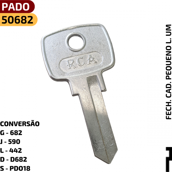 Convers�o do C�digo RCA:

G - 682

J - 590

L - 442

D - D682

S - PDO18
