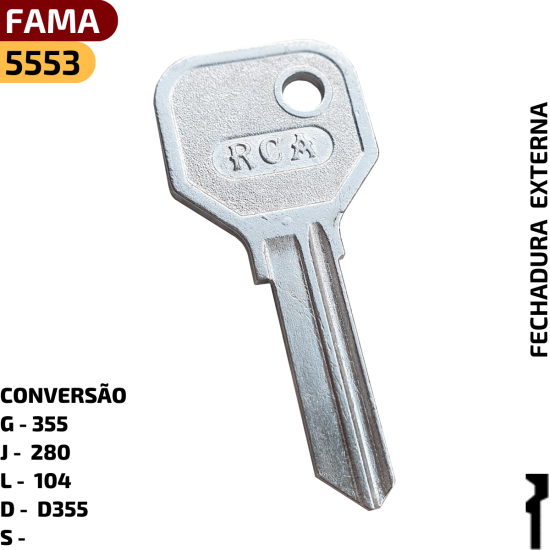CONVERS�O DO C�DIGO RCA

G - 355

J - 280

L - 104

D - D355

S -