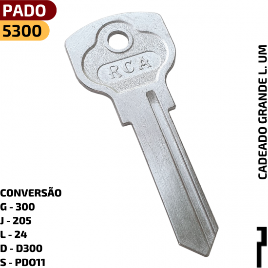 Convers�o do C�digo RCA:

G - 300

J - 205

L - 24

D - D300

S - PDO11